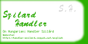 szilard handler business card